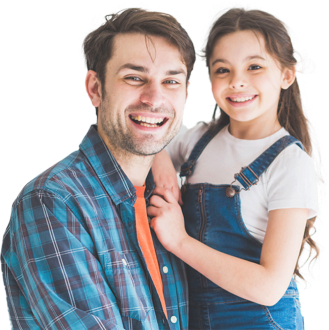girl with dad