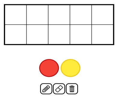 6 Two Color Counter Ten Frame